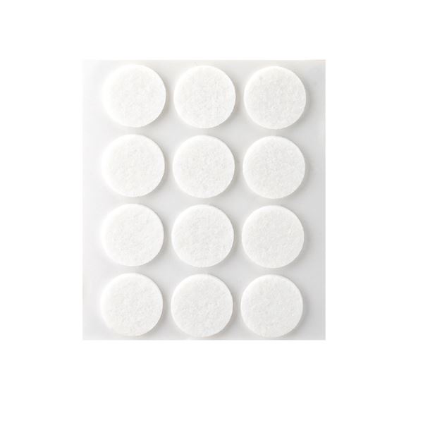 Fieltro Sintético Adhesivo Blanco 3 x 22 mm. (12u.)