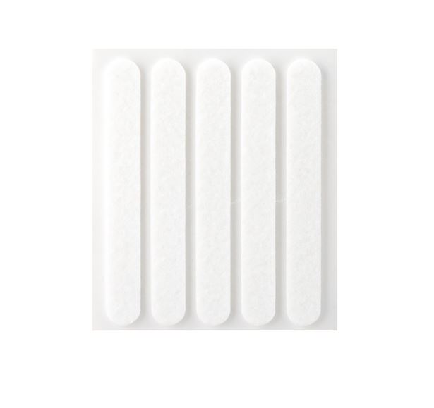 Fieltro Sintético Adhesivo Blanco 3x95x12 mm. (5u.)