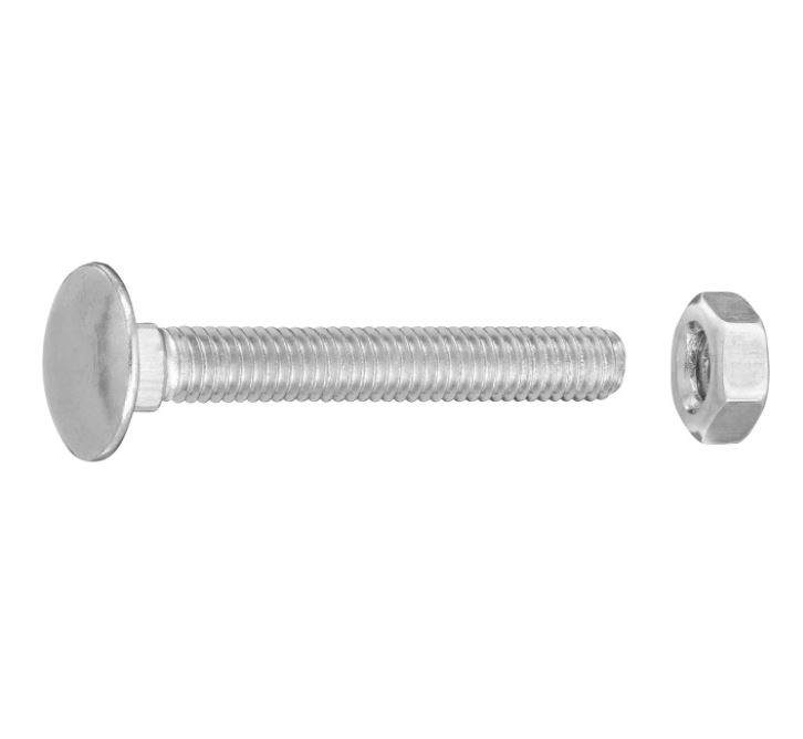 Tuerca - Tornillo carrocero Cincado Vz 603 M6x40mm. (8 piezas)