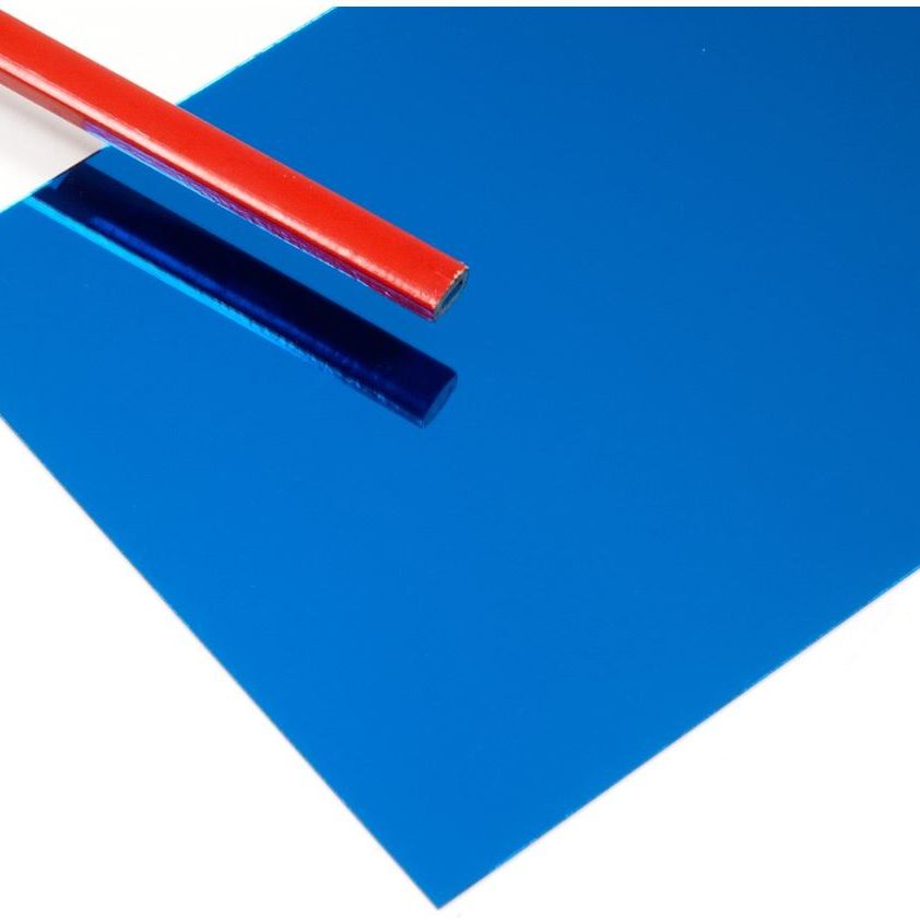 Placa Poliestireno Espejo Azul 2000x1000x1mm.