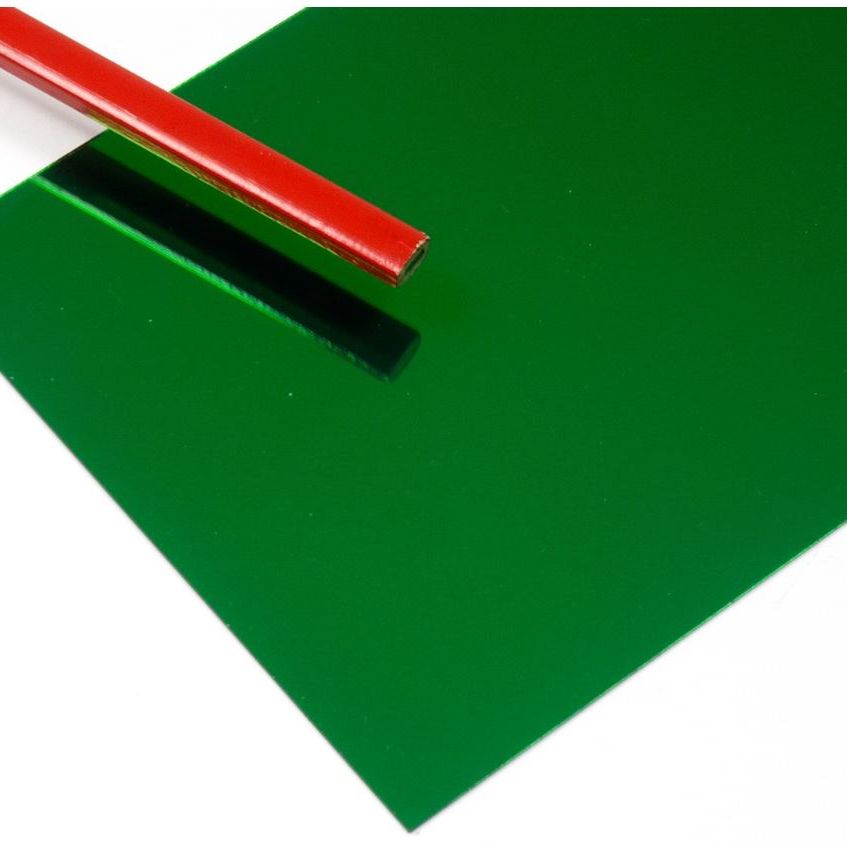 Placa Poliestireno Espejo Verde 2000x1000x1mm.