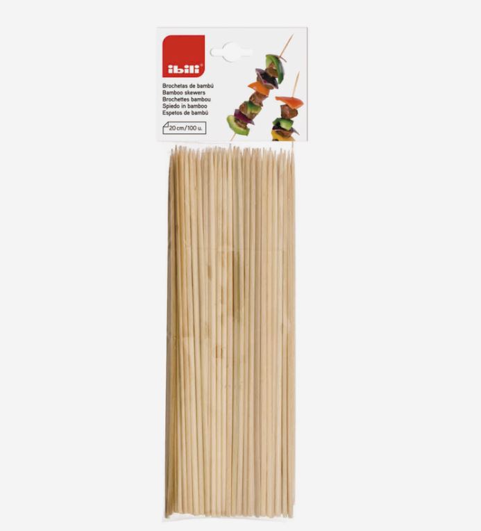 Brochetas Bambú 20cm (100u.)