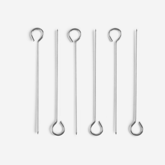 Pinchos para Caracoles Set 6u. en Acero inoxidable