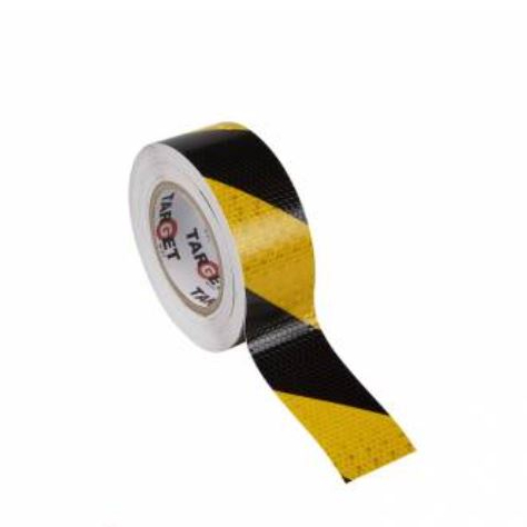 Cinta adhesiva Reflectante Amarilla / Negra 50mm x 33 metros