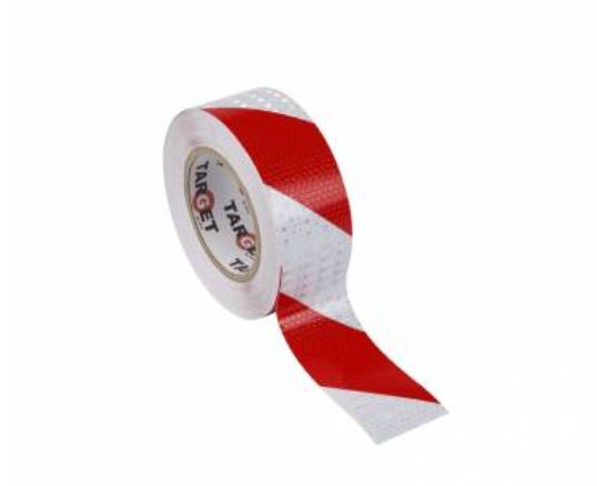 Cinta adhesiva Reflectante Roja / Blanca 50mm x 33 metros