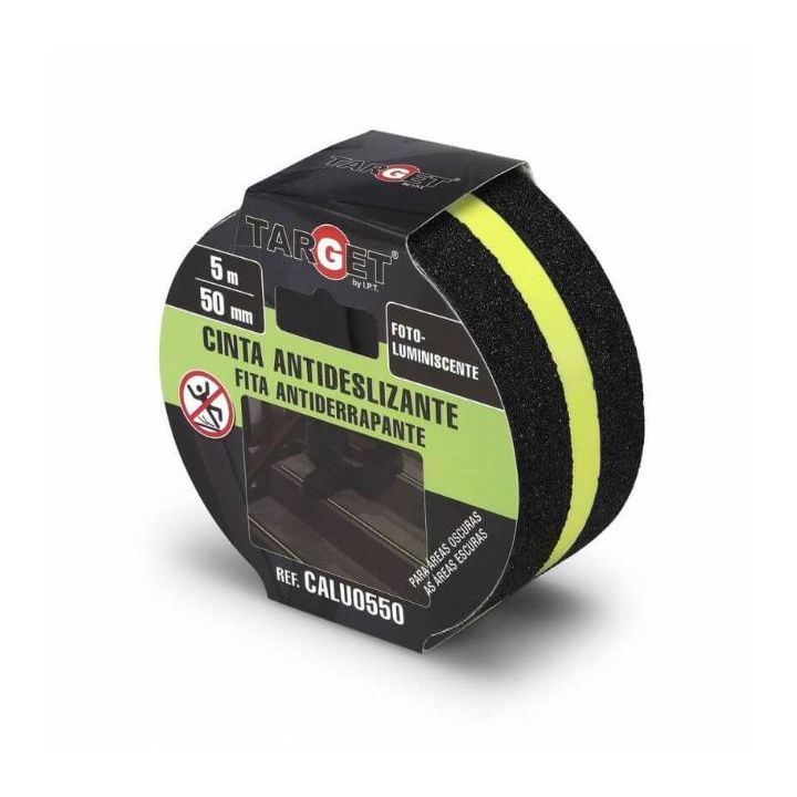 Cinta adhesiva Antideslizante Banda Luminiscente - Especial Áreas Oscuras 50mm x 5 metros