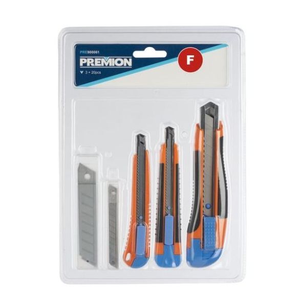 Juego de Cúters + 20 Cuchillas de Recambio 