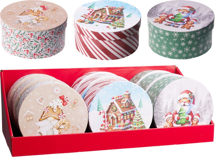 Caja Regalo Navidad Redonda