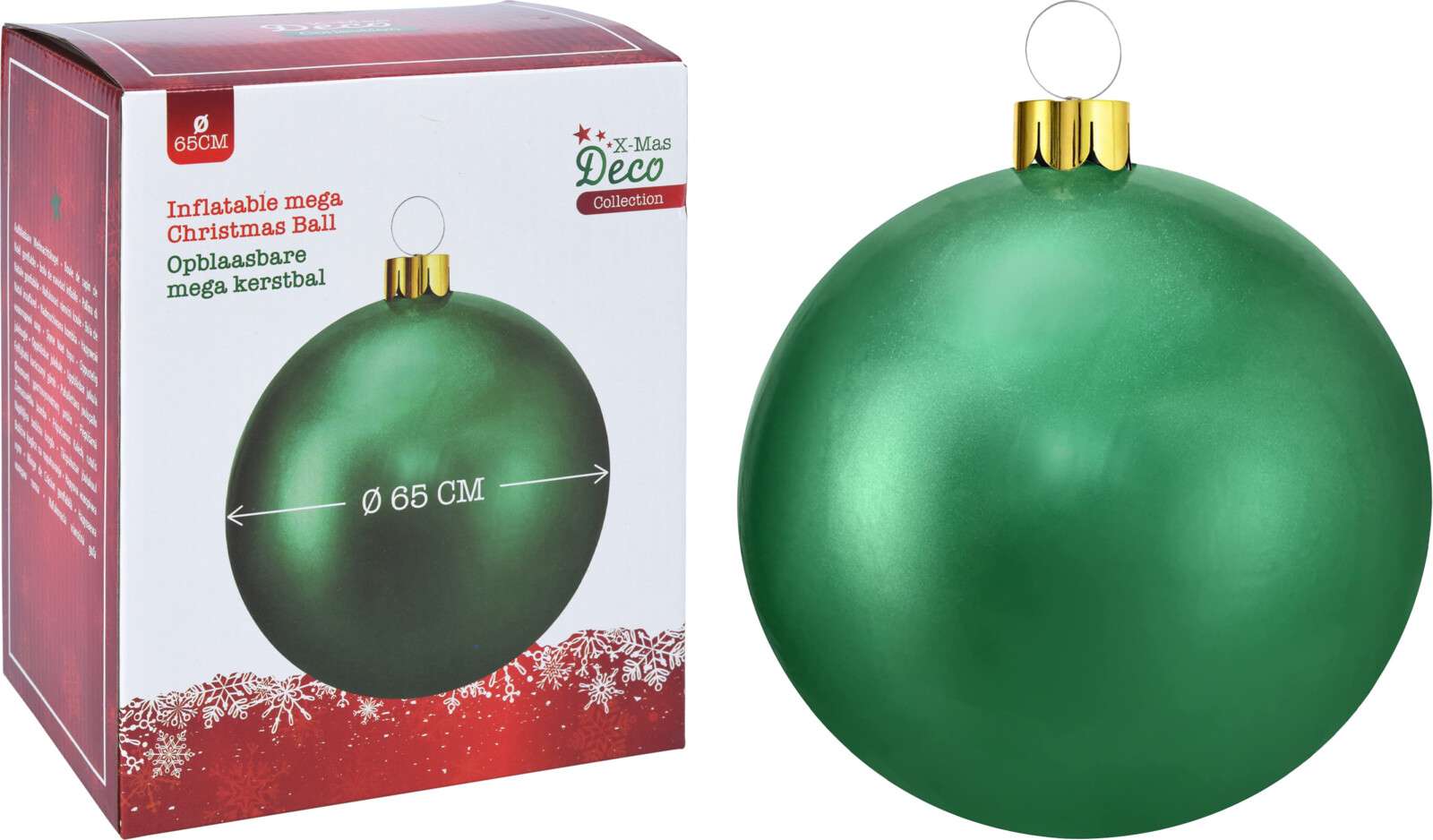 Bola de Navidad Inflable Verde 65cm.