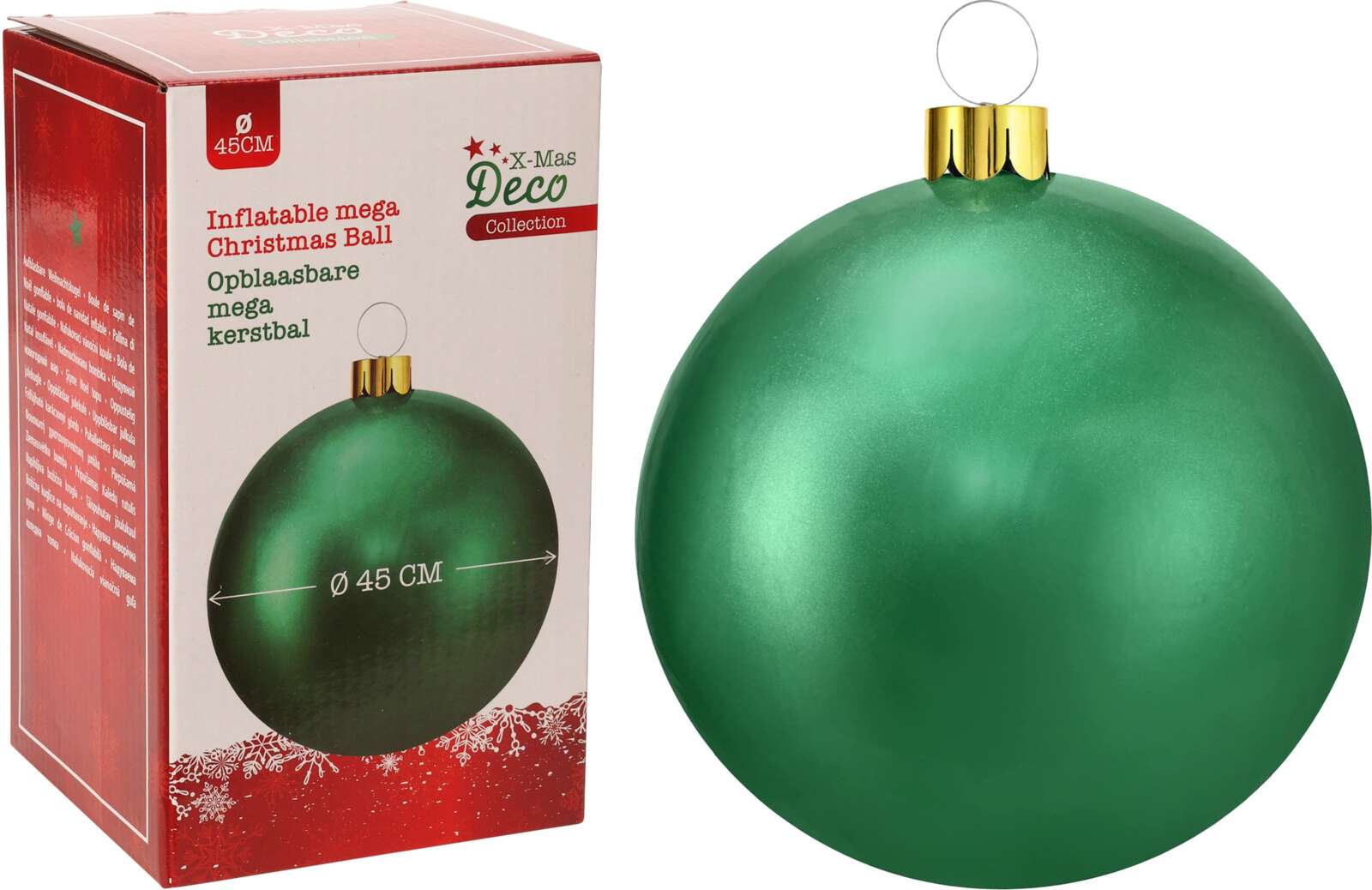 Bola de Navidad Inflable Verde 45cm.