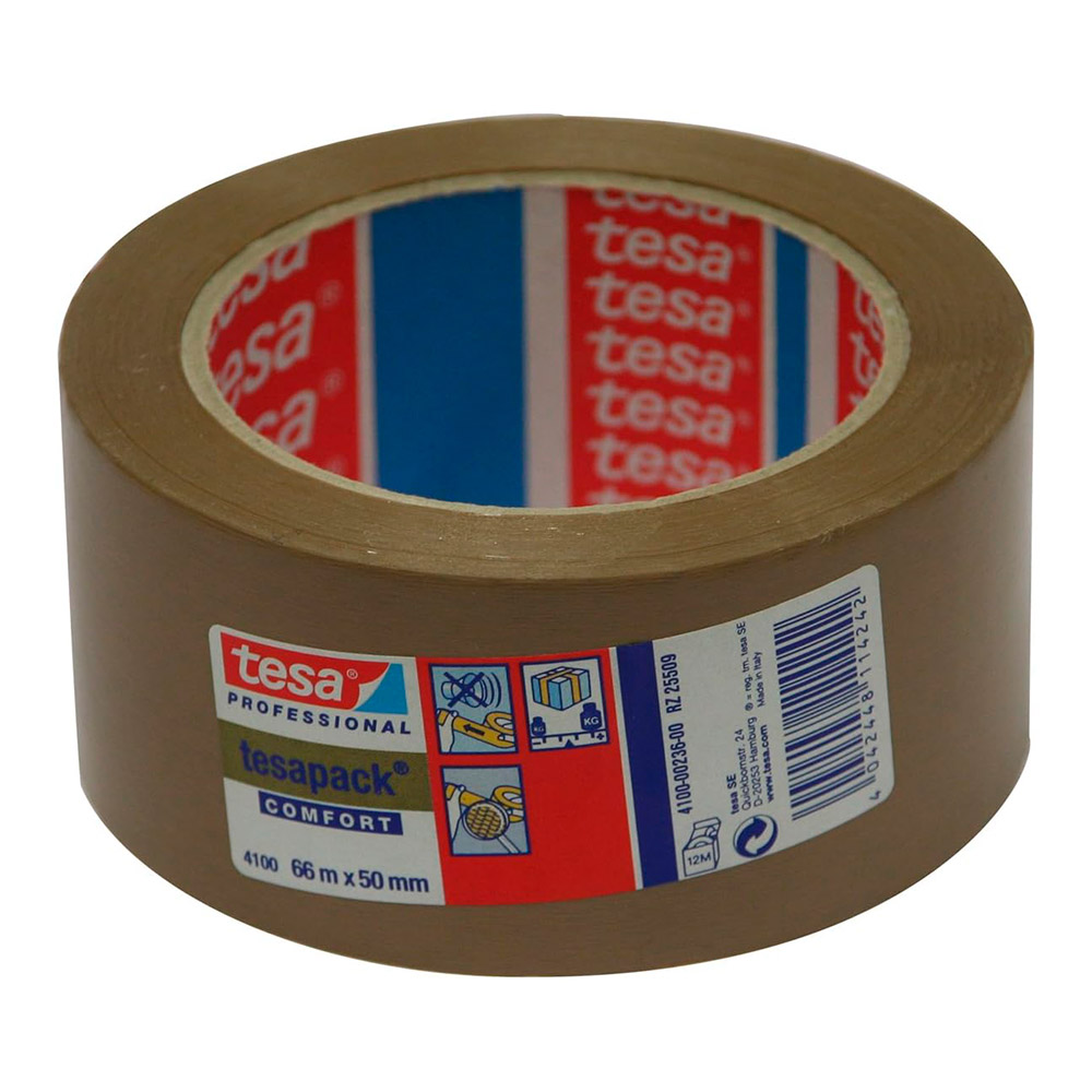 Cinta Embalaje 4100 Pvc Rugoso Marrón 66 m x 50 mm