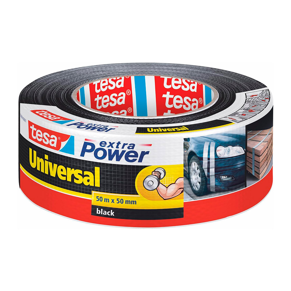 Cinta Adhesiva Extra Power 56389 negro Encelofanada 50 m x 50 mm