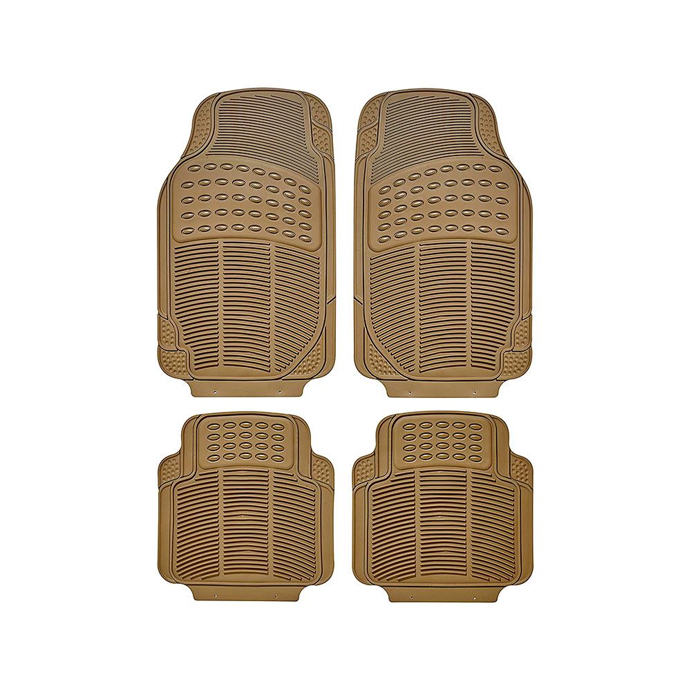 Alfombra Goma Univ. Continental Beige 4 piezas