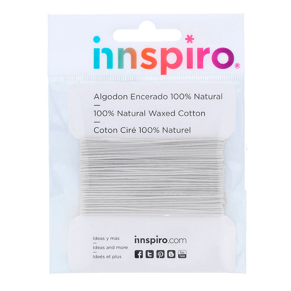 Cordón Algodón Encerado Fino Blanco 1,0mm. 5m. 220110