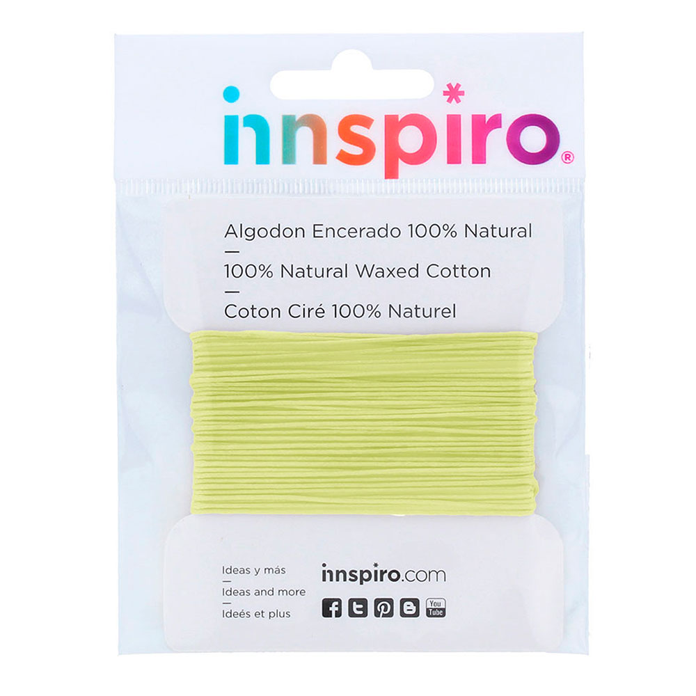 Cordón Algodón Encerado Fino Crema 1,0mm. 5m. 220125