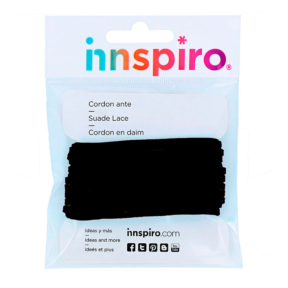 Cordón ante Plano Negro 3mm. 5m. 15800