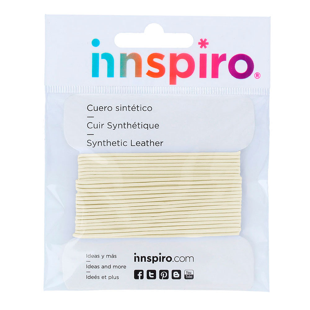 Cordón Cuero Sintético Crema 2mm. 5m. 15917