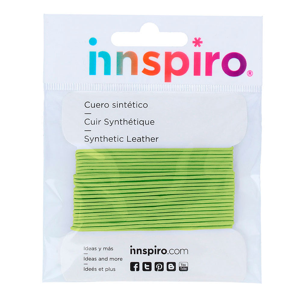 Cordón Cuero Sintético Verde Primavera 1mm. 5m. 15982