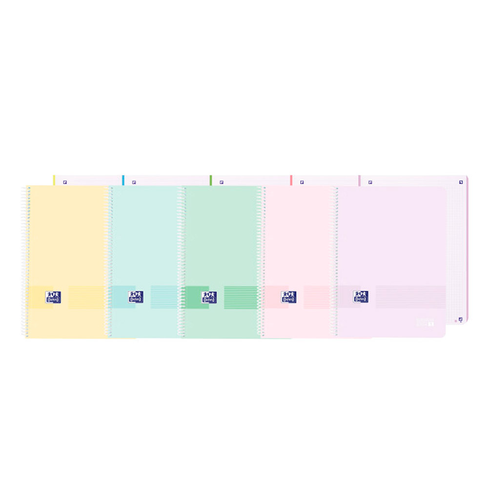 Cuaderno Europeanbook Oxford A4+ 150h Op 5x5 Cr te Pastel