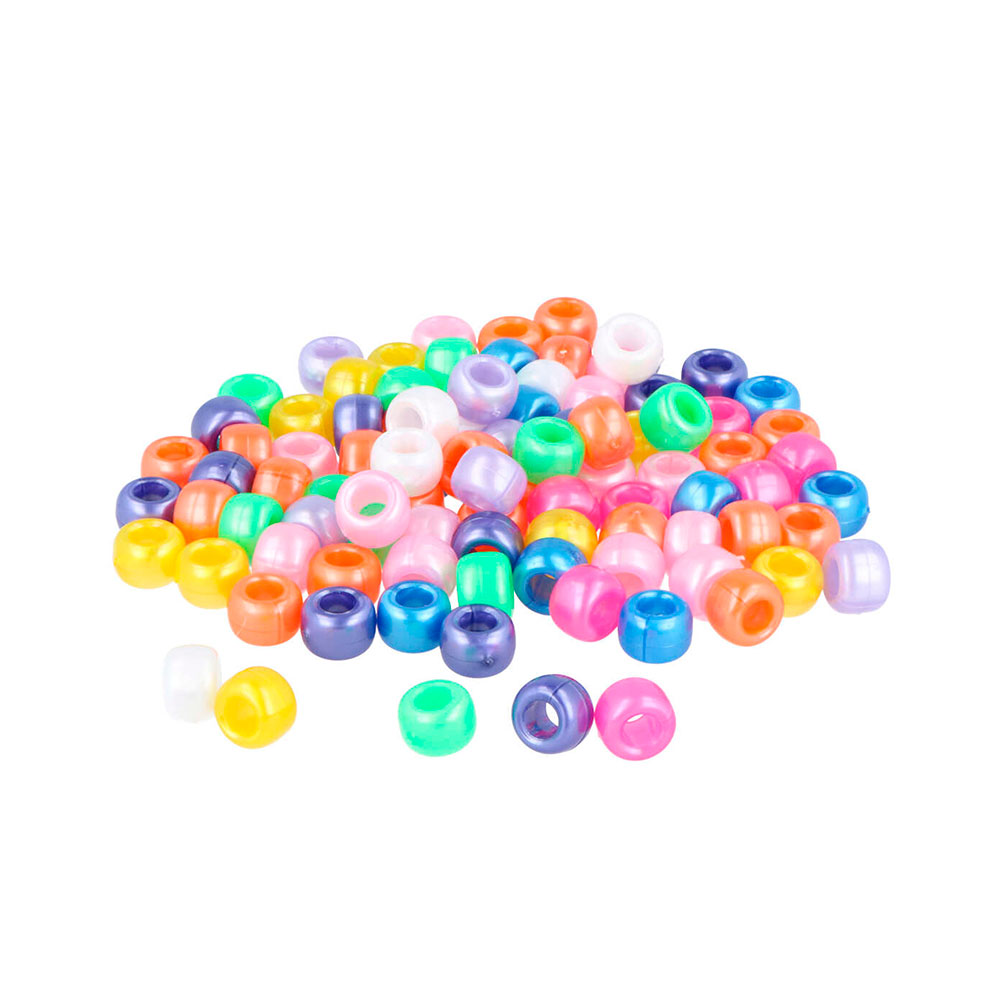 Bote Cuentas Pl. Grosella C/A. Multic Nacarado 9-4mm 400u. +- E3701MN