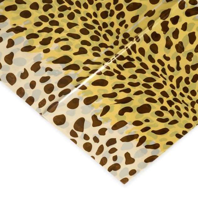 Tubo de Polietileno estampado Leopardo. Rollo de 200 metros y ancho de 60 cm.