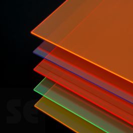 Plancha de Metacrilato Reciclado fluorescente colores