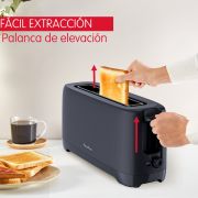 Tostador Morning 1 Ranura Larga Negro Moulinex