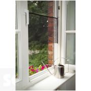 Mosquitera Negra Ventana 130x150 cm Abierto/Cerrado