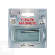Imán Neodimio Redondo 5x2 mm Fuerza 0,8 kg (20u.)          