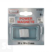 Imán Neodimio rectangular 20x10x3 mm Fuerza 4 kg (6u.)