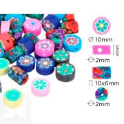 Cuentas Poliméricas 14863 Cilindro -Disco Surt 10mm 200u