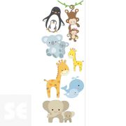 Sticker Deco Animales Bebes 24x68Cm