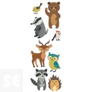 Sticker Deco Animales Bosque 24x68Cm