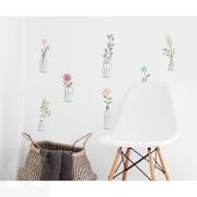 Sticker Deco Flores En Jarones 24x68Cm