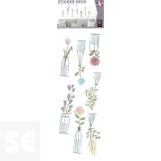 Sticker Deco Flores En Jarones 24x68Cm