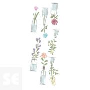 Sticker Deco Flores En Jarones 24x68Cm