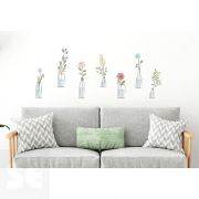 Sticker Deco Flores En Jarones 24x68Cm