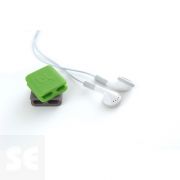Sujeta Cables Clip Verde/Gris Pequeño