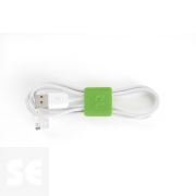 Sujeta Cables Clip Verde/Gris Pequeño