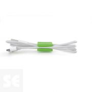 Sujeta Cables Clip Verde/Gris Pequeño