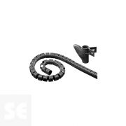 Organizador Spiral de Cables Negro 20 mm-2,5m Flexible