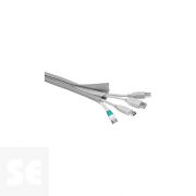 Tubo Cubre Cables Flexible Gris 2-4 cm/1,8 m