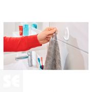 Ganchos Grandes + 4 Tiras Ovalados Cromados Opacos