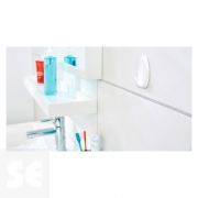 Ganchos Grandes + 4 Tiras Ovalados Cromados Opacos