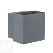 Lámpara de pared Led 2x3 W Ip65 Eck 100x100 Gris Ref.18002