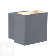 Lámpara de pared Led 2x3 W Ip65 Eck 100x100 Gris Ref.18002