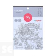 Colorear City-Travel 12 Diseños 24 Hojas 16x23cm.