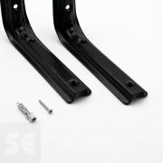 Soporte Escuadra Mod.210 Negro 160x120 Tacos-Tornill. 2 Unds