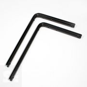 Soporte Escuadra Mod.210 Negro 375x250 Tacos-Tornill. 2 Unds