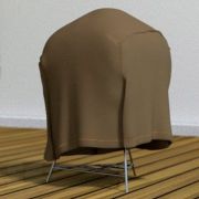 Funda barbacoa pequeña impermeable marrón claro 70x70x60cm. Covertop